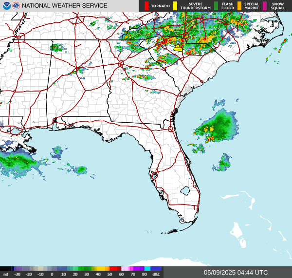 Weather radar map