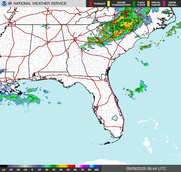 Weather radar map