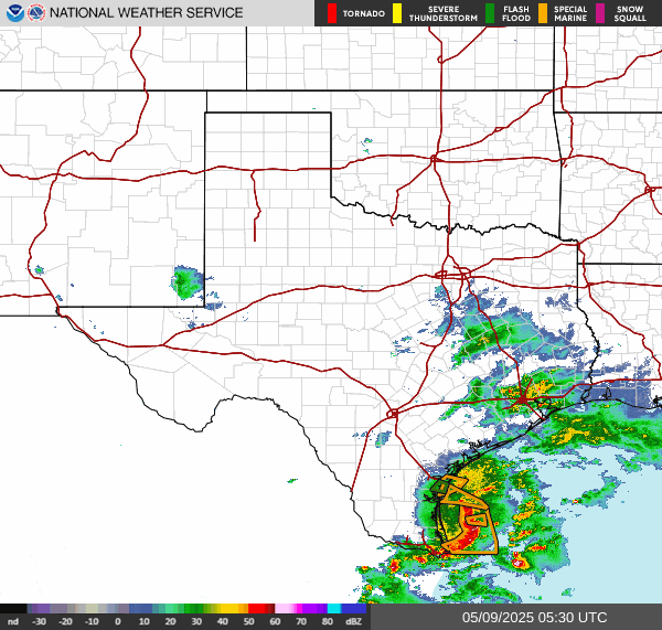 Weather radar map