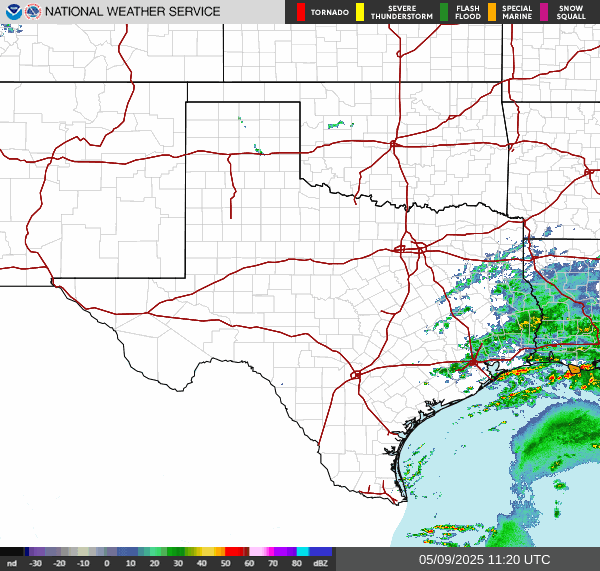 Weather radar map