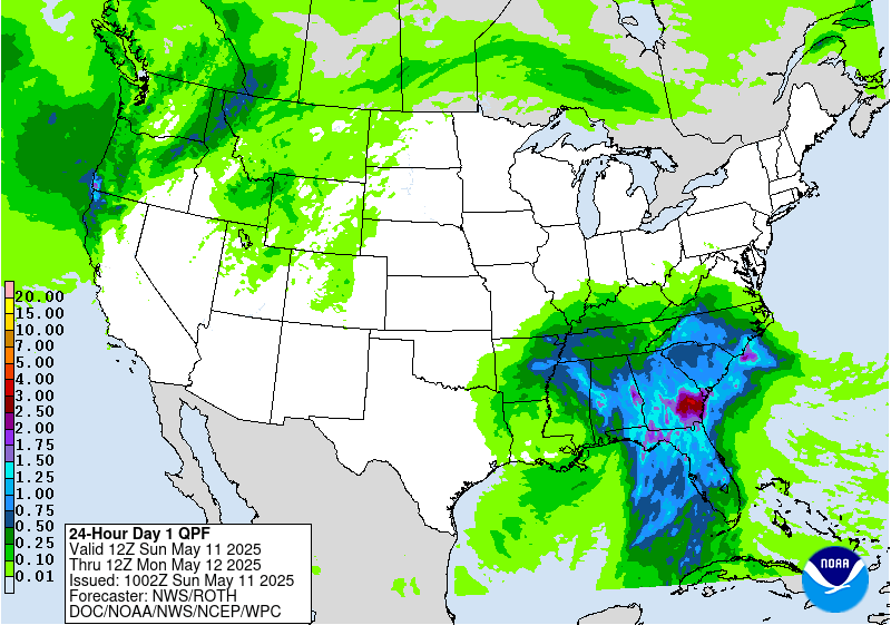 Weather radar map