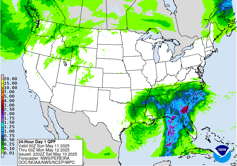 Weather radar map