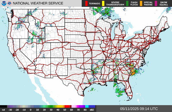 Weather radar map