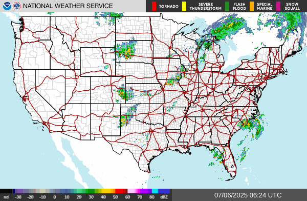 Weather radar map