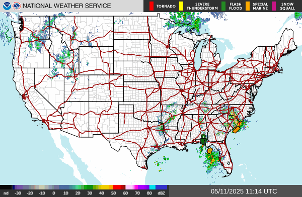 Weather radar map