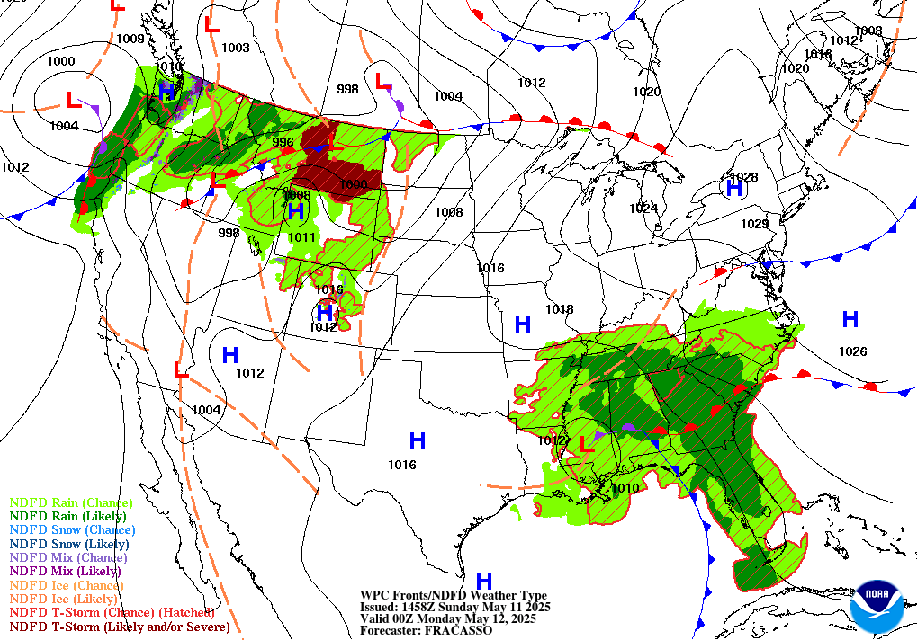 Weather radar map