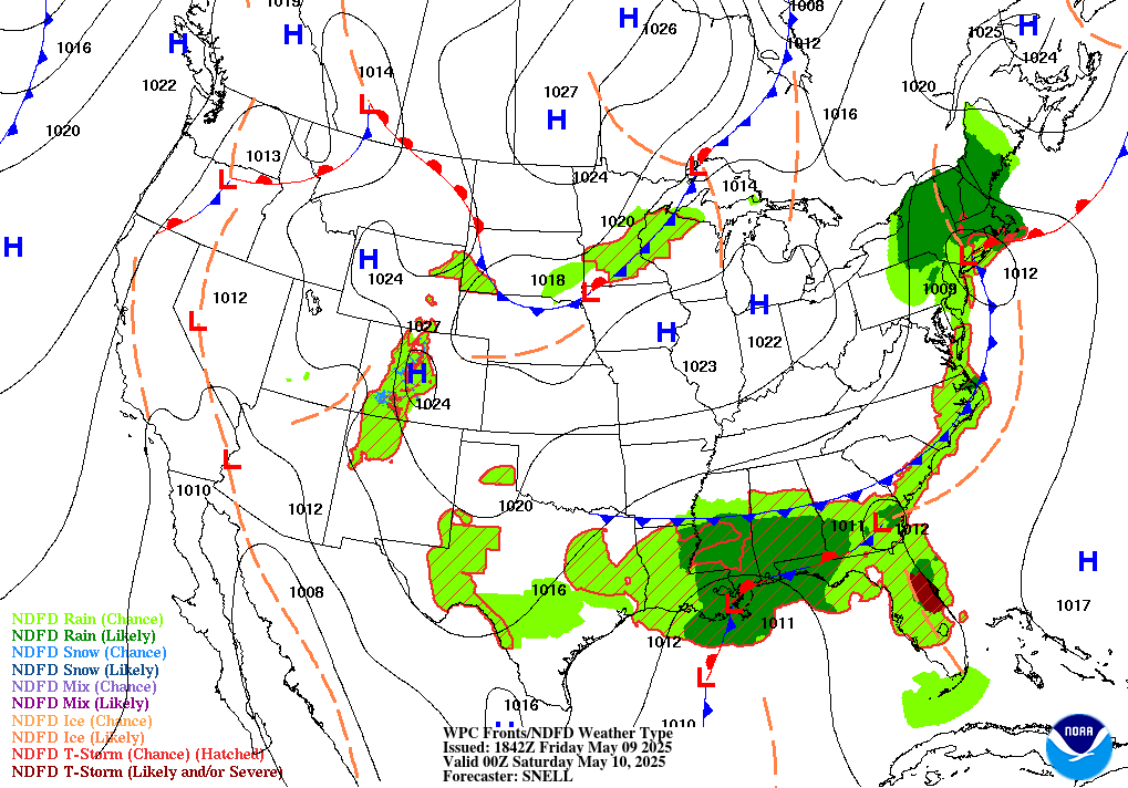 Weather radar map