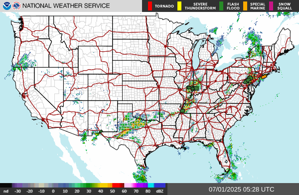 Weather radar map