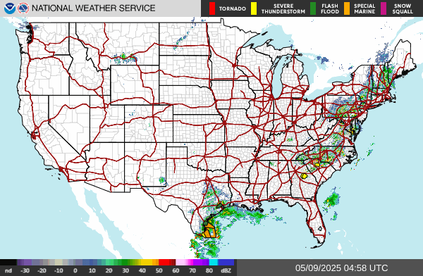 Weather radar map